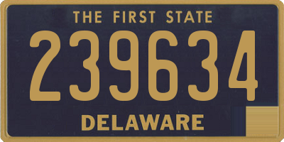 DE license plate 239634