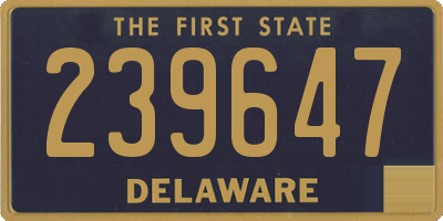 DE license plate 239647