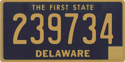 DE license plate 239734