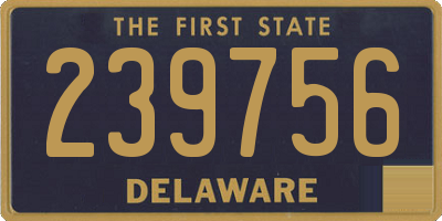 DE license plate 239756