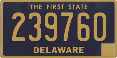 DE license plate 239760