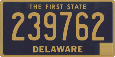 DE license plate 239762