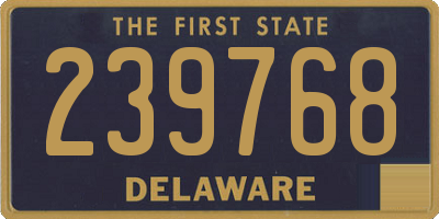 DE license plate 239768