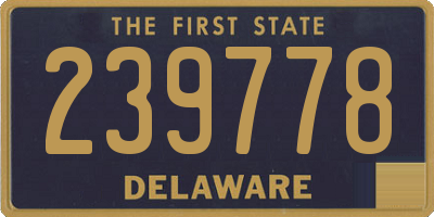 DE license plate 239778