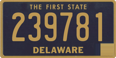DE license plate 239781