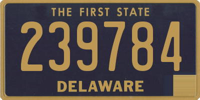 DE license plate 239784