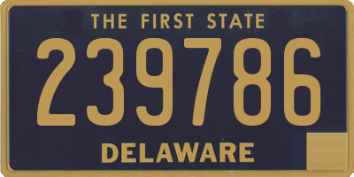 DE license plate 239786