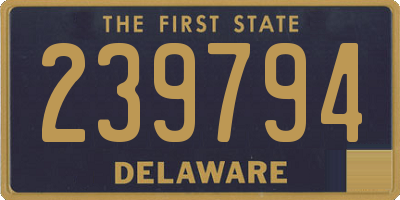 DE license plate 239794