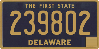 DE license plate 239802