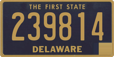 DE license plate 239814