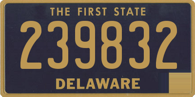 DE license plate 239832