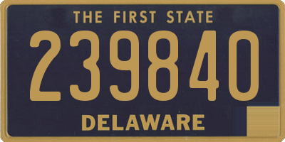 DE license plate 239840