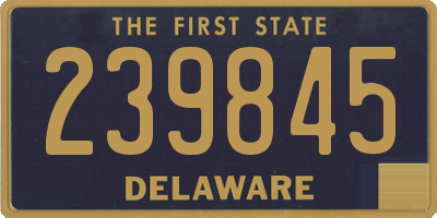 DE license plate 239845