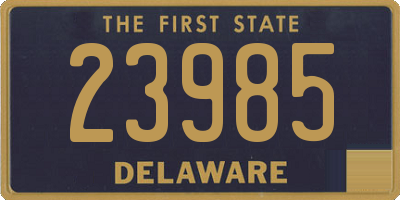 DE license plate 23985