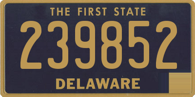 DE license plate 239852