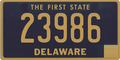 DE license plate 23986