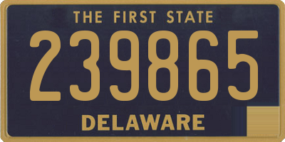 DE license plate 239865