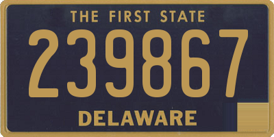 DE license plate 239867