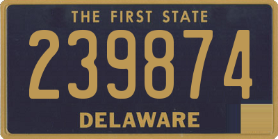 DE license plate 239874