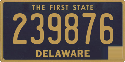 DE license plate 239876