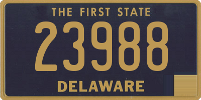 DE license plate 23988