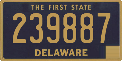 DE license plate 239887