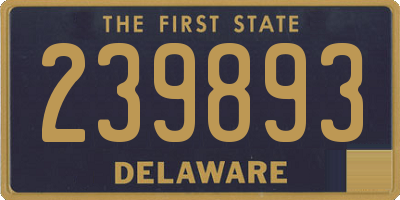 DE license plate 239893