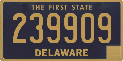 DE license plate 239909