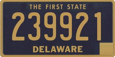 DE license plate 239921