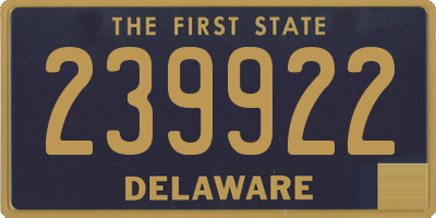 DE license plate 239922