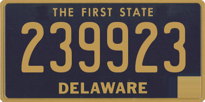 DE license plate 239923