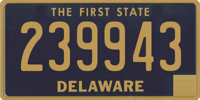 DE license plate 239943