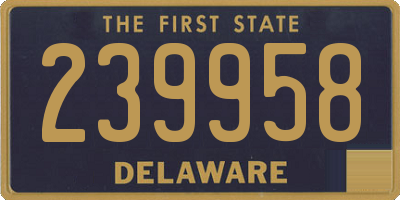 DE license plate 239958