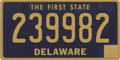 DE license plate 239982