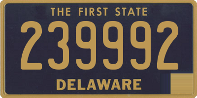 DE license plate 239992