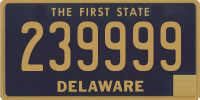 DE license plate 239999