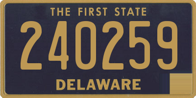 DE license plate 240259