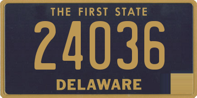 DE license plate 24036