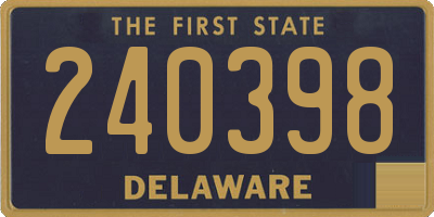DE license plate 240398