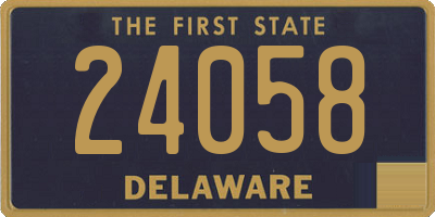 DE license plate 24058