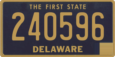 DE license plate 240596