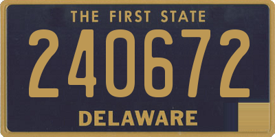 DE license plate 240672