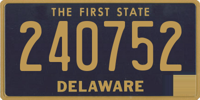 DE license plate 240752