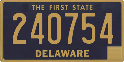 DE license plate 240754