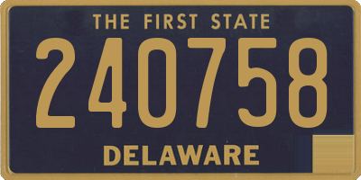 DE license plate 240758