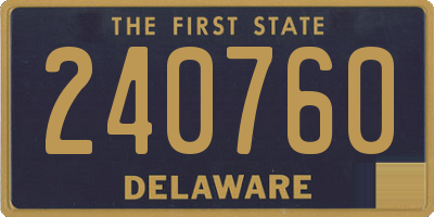 DE license plate 240760