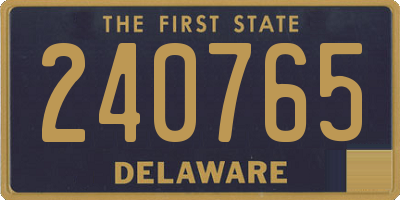 DE license plate 240765