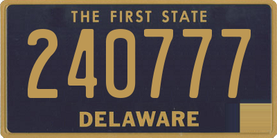 DE license plate 240777