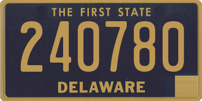 DE license plate 240780