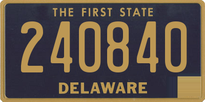 DE license plate 240840